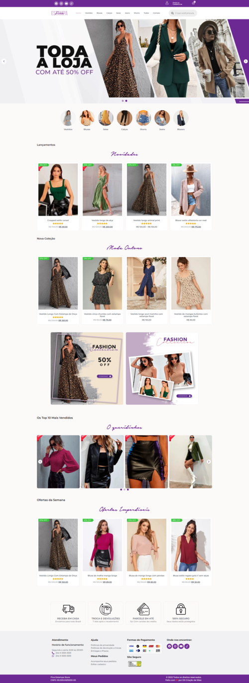 imagem loja virtual de roupas finas