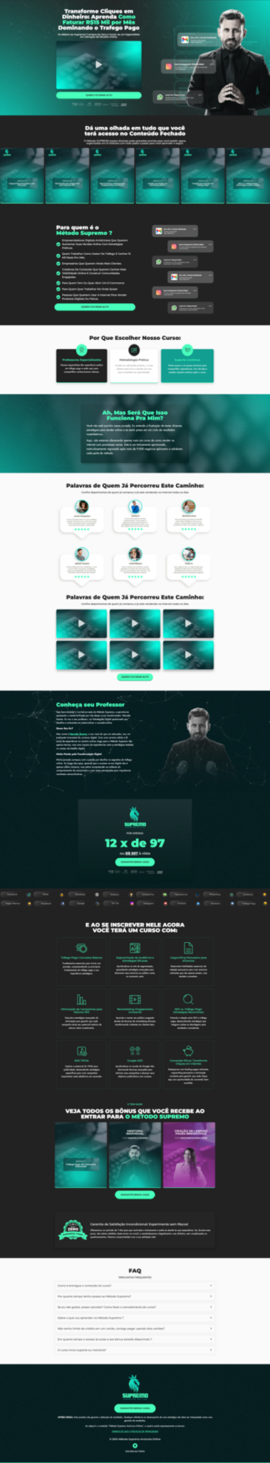 imagem landing page tráfego pago