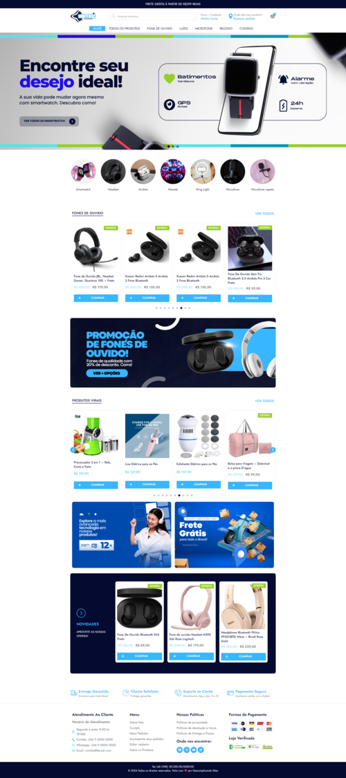 imagem loja virtual de eletrônicos