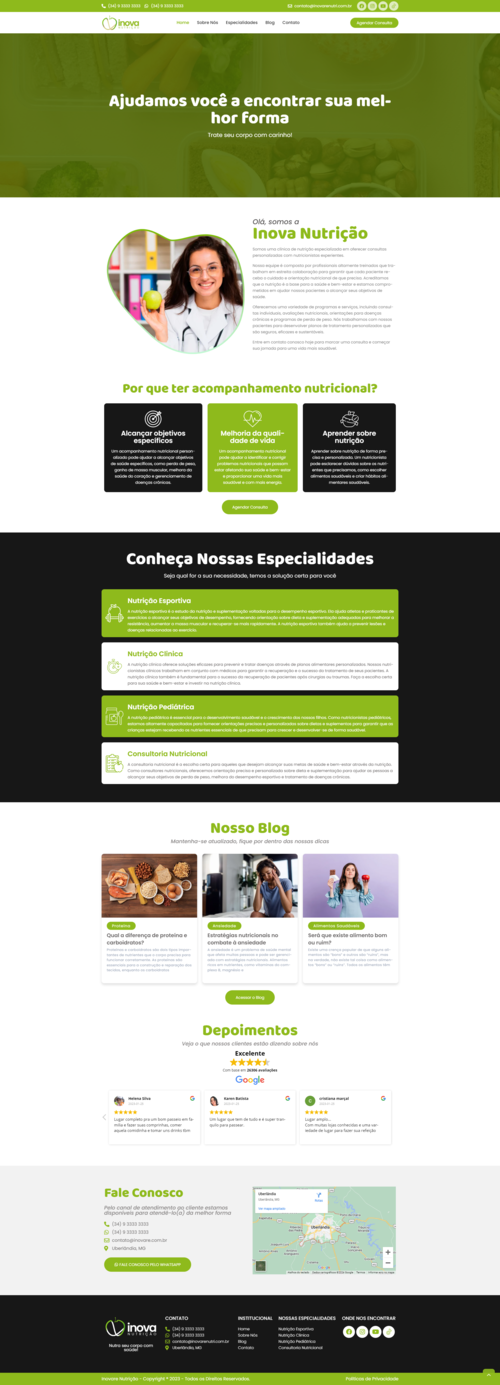 imagem site de nutrição